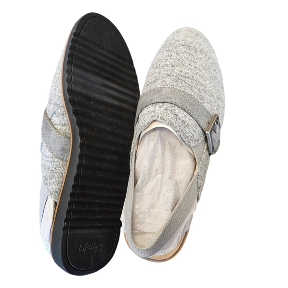 Lifestride Velocity 2.0 Zaida Light Gray Slingback Flats Mules NEW Womens - Picture 4 of 7